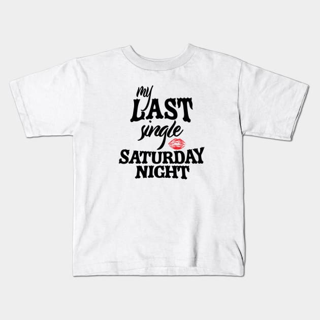 Single Saturday Night Kids T-Shirt by Saltee Nuts Designs